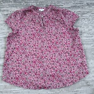 J. Jill Floral Pink Women's Top Sz M/P